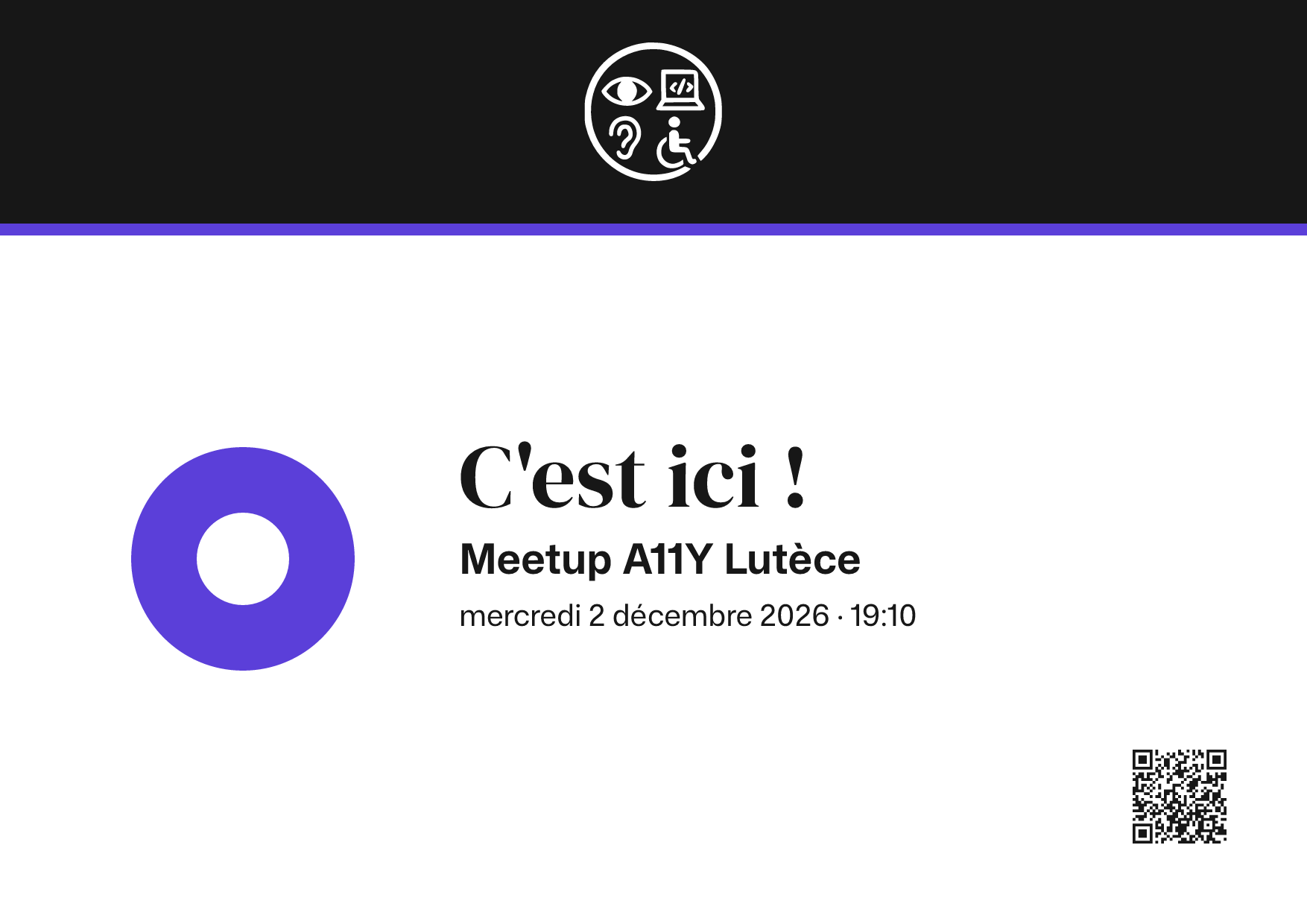 C’est ici, pour la porte de la salle
