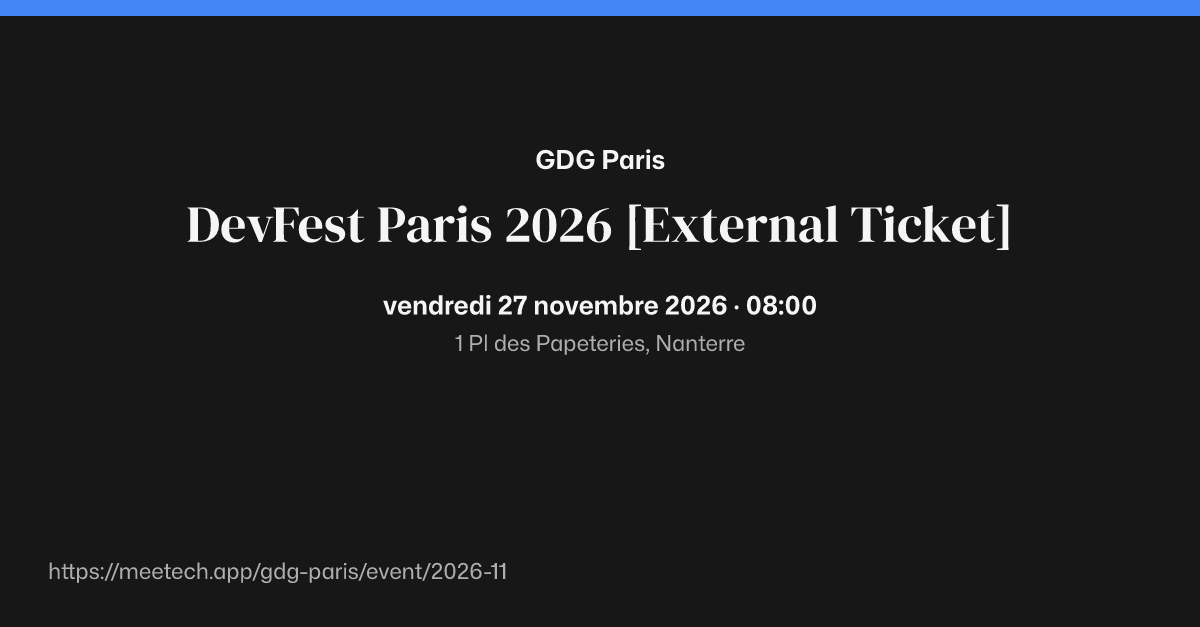 Image LinkedIn de DevFest Paris 2026 [External Ticket]