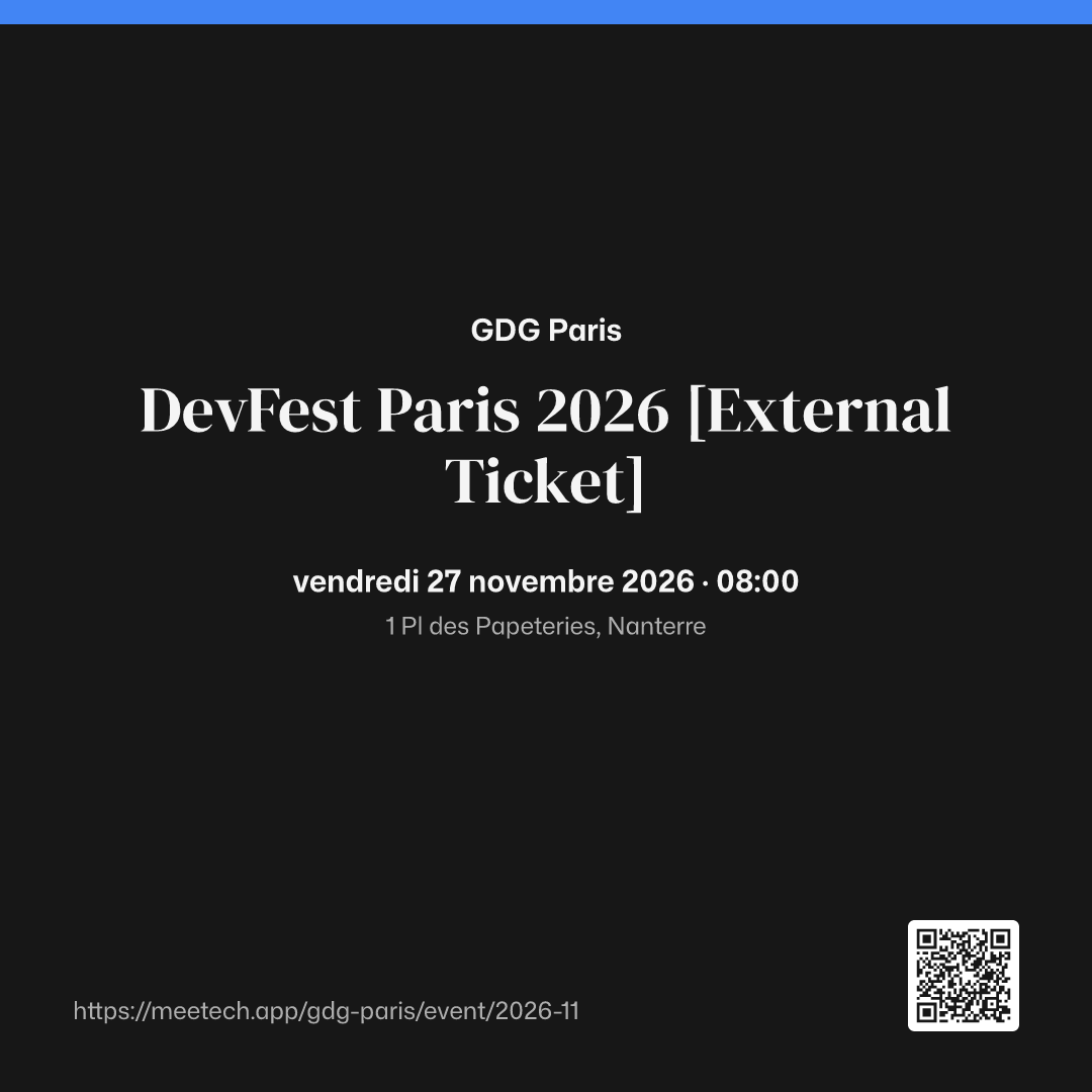 Affiche carrée de DevFest Paris 2026 [External Ticket]