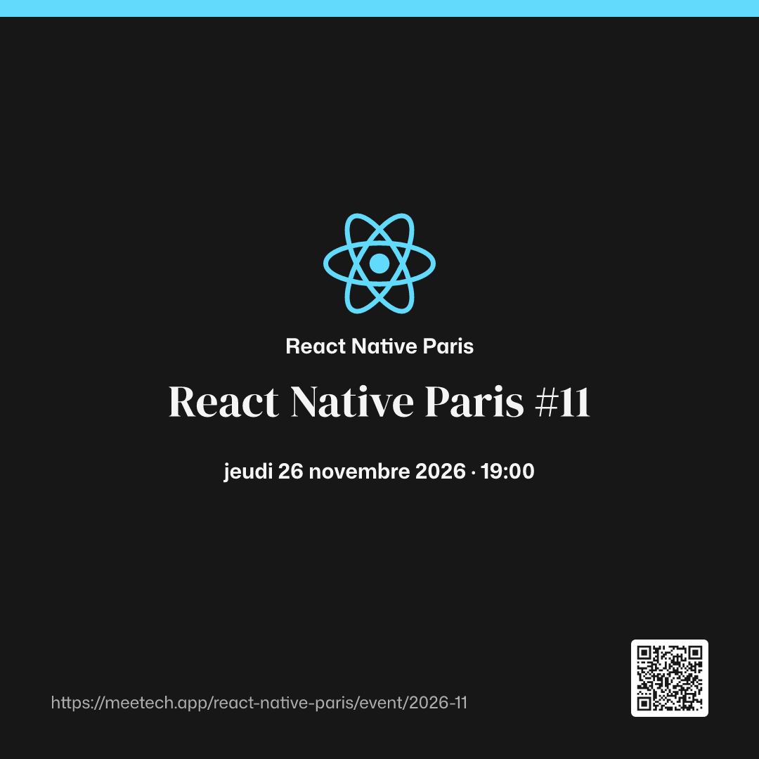 Affiche carrée de React Native Paris #11