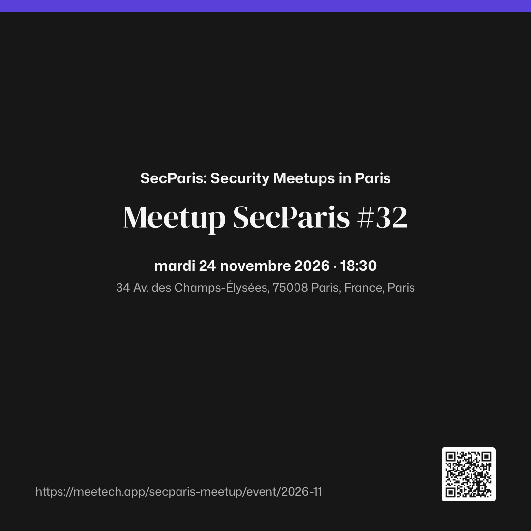 Affiche carrée de Meetup SecParis #32